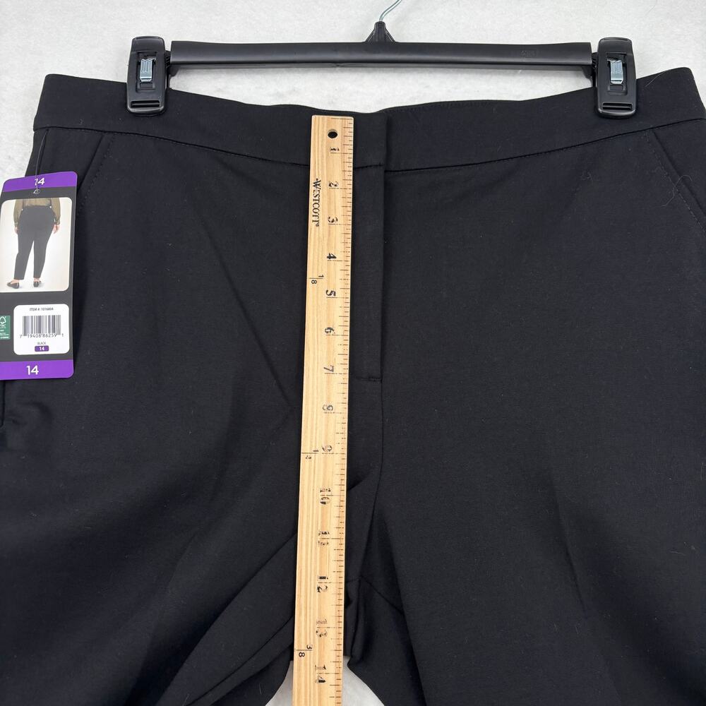 Banana Republic Pont Knit Pant Womens Size 14 Black High Rise Stretch Minimalist - Picture 12 of 15